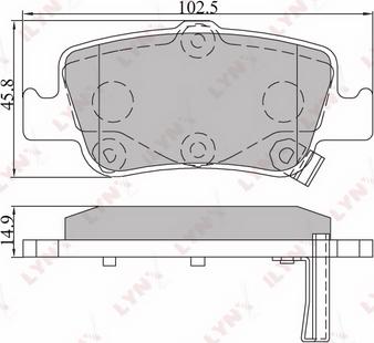 LYNXauto BD-7547 - Brake Pad Set, disc brake autospares.lv