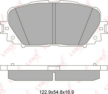 LYNXauto BD-7554 - Brake Pad Set, disc brake autospares.lv