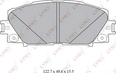 LYNXauto BD-7550 - Brake Pad Set, disc brake autospares.lv