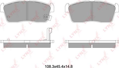 LYNXauto BD-7551 - Brake Pad Set, disc brake autospares.lv
