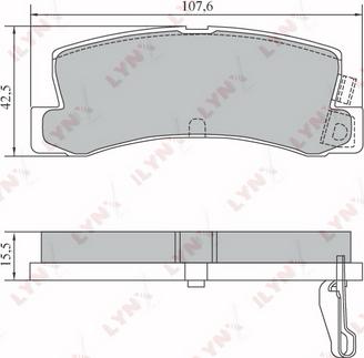 LYNXauto BD-7557 - Brake Pad Set, disc brake autospares.lv