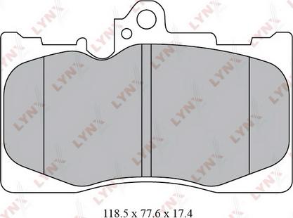 LYNXauto BD-7566 - Brake Pad Set, disc brake autospares.lv