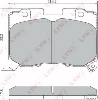 LYNXauto BD-7561 - Brake Pad Set, disc brake autospares.lv