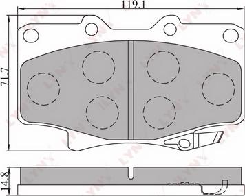 LYNXauto BD-7504 - Brake Pad Set, disc brake autospares.lv