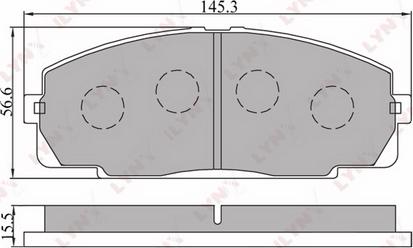 LYNXauto BD-7508 - Brake Pad Set, disc brake autospares.lv