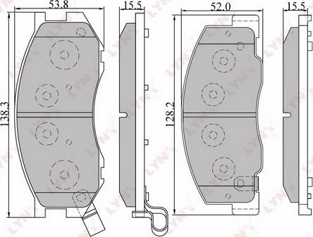 LYNXauto BD-7515 - Brake Pad Set, disc brake autospares.lv