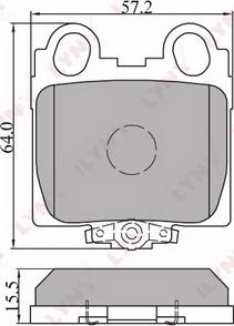 LYNXauto BD-7518 - Brake Pad Set, disc brake autospares.lv