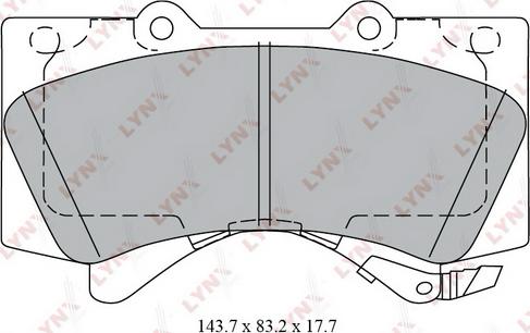 LYNXauto BD-7580 - Brake Pad Set, disc brake autospares.lv