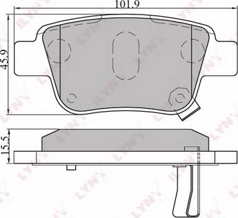 LYNXauto BD-7539 - Brake Pad Set, disc brake autospares.lv