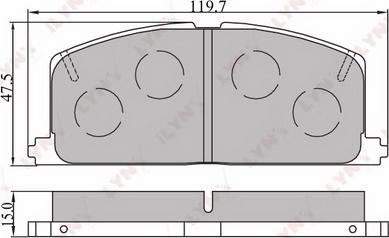 LYNXauto BD-7533 - Brake Pad Set, disc brake autospares.lv