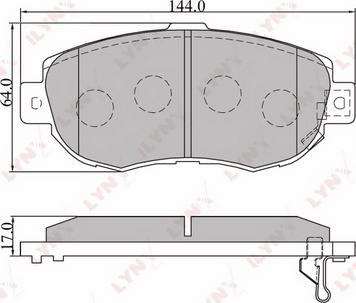 LYNXauto BD-7524 - Brake Pad Set, disc brake autospares.lv