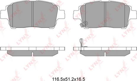 LYNXauto BD-7526 - Brake Pad Set, disc brake autospares.lv