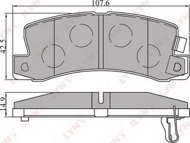 LYNXauto BD-7521 - Brake Pad Set, disc brake autospares.lv