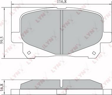 LYNXauto BD-7575 - Brake Pad Set, disc brake autospares.lv