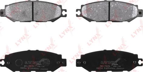 LYNXauto BD-7570 - Brake Pad Set, disc brake autospares.lv