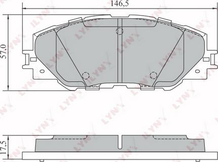 LYNXauto BD-7572 - Brake Pad Set, disc brake autospares.lv