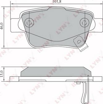 LYNXauto BD-7577 - Brake Pad Set, disc brake autospares.lv