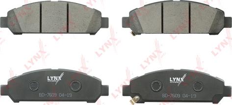 LYNXauto BD-7609 - Brake Pad Set, disc brake autospares.lv