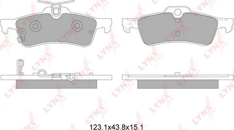 LYNXauto BD-7600 - Brake Pad Set, disc brake autospares.lv