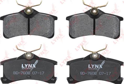 LYNXauto BD-7608 - Brake Pad Set, disc brake autospares.lv