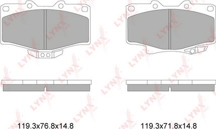 LYNXauto BD-7603 - Brake Pad Set, disc brake autospares.lv