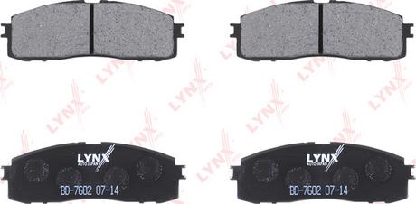 LYNXauto BD-7602 - Brake Pad Set, disc brake autospares.lv