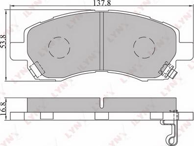 LYNXauto BD-7105 - Brake Pad Set, disc brake autospares.lv