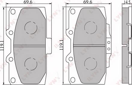 LYNXauto BD-7107 - Brake Pad Set, disc brake autospares.lv