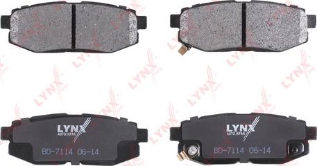 LYNXauto BD-7114 - Brake Pad Set, disc brake autospares.lv