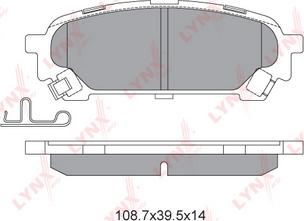 LYNXauto BD-7113 - Brake Pad Set, disc brake autospares.lv