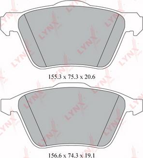 LYNXauto BD-7814 - Brake Pad Set, disc brake autospares.lv