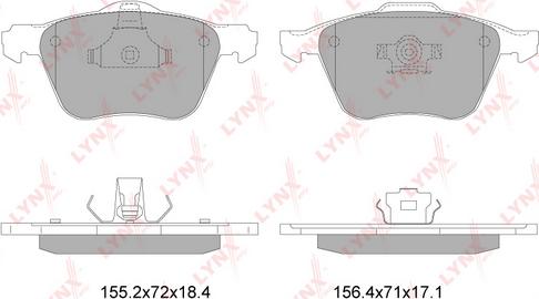 LYNXauto BD-7818 - Brake Pad Set, disc brake autospares.lv