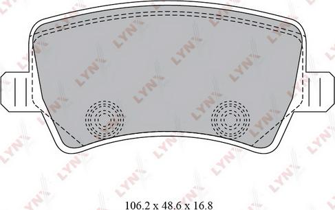 LYNXauto BD-7817 - Brake Pad Set, disc brake autospares.lv