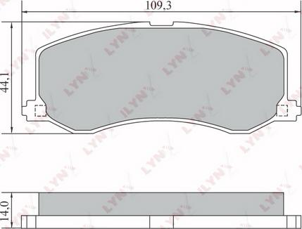 LYNXauto BD-7306 - Brake Pad Set, disc brake autospares.lv