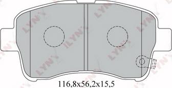 LYNXauto BD-7308 - Brake Pad Set, disc brake autospares.lv