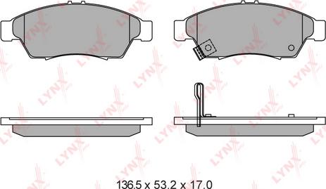 LYNXauto BD-7311 - Brake Pad Set, disc brake autospares.lv