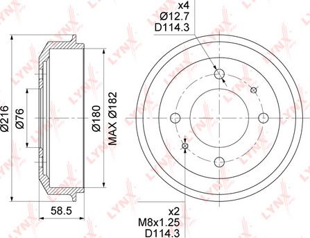 LYNXauto BM-1066 - Brake Drum autospares.lv