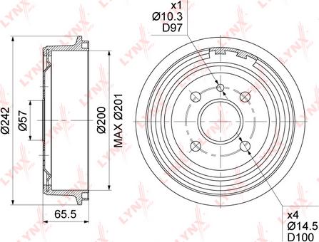 LYNXauto BM-1015 - Brake Drum autospares.lv