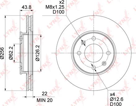 LYNXauto BN-1431 - Brake Disc autospares.lv