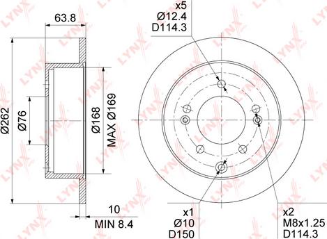 LYNXauto BN-1597 - Brake Disc autospares.lv