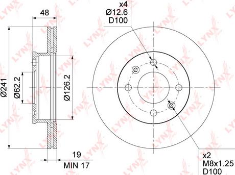 LYNXauto BN-1539 - Brake Disc autospares.lv