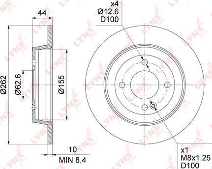 LYNXauto BN-1531 - Brake Disc autospares.lv