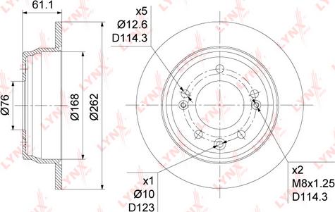 LYNXauto BN-1047 - Brake Disc autospares.lv