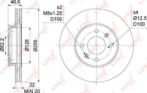 LYNXauto BN-1058 - Brake Disc autospares.lv