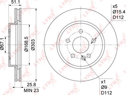 LYNXauto BN-1083 - Brake Disc autospares.lv