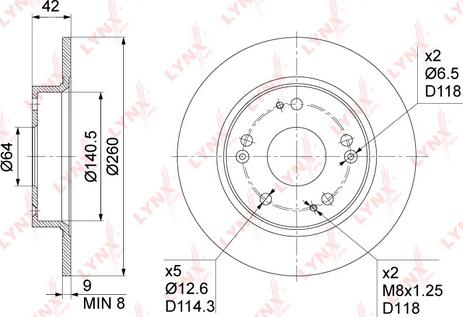 LYNXauto BN-1029 - Brake Disc autospares.lv