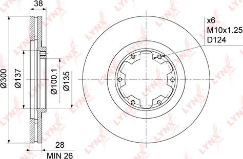 LYNXauto BN-1110 - Brake Disc autospares.lv