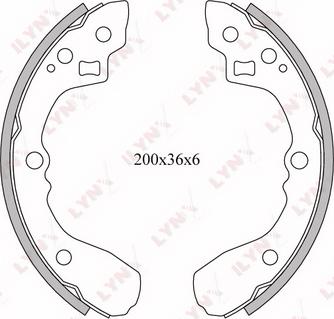 LYNXauto BS-4400 - Brake Shoe Set autospares.lv