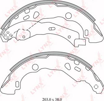 LYNXauto BS-6300 - Brake Shoe Set autospares.lv