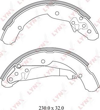 LYNXauto BS-8001 - Brake Shoe Set autospares.lv